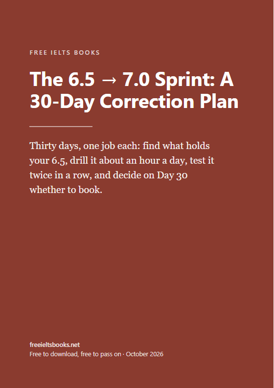 The 6.5 → 7.0 Sprint: A 30-Day Correction Plan